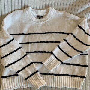 100% Organic Cotton Striped Crew Sweater